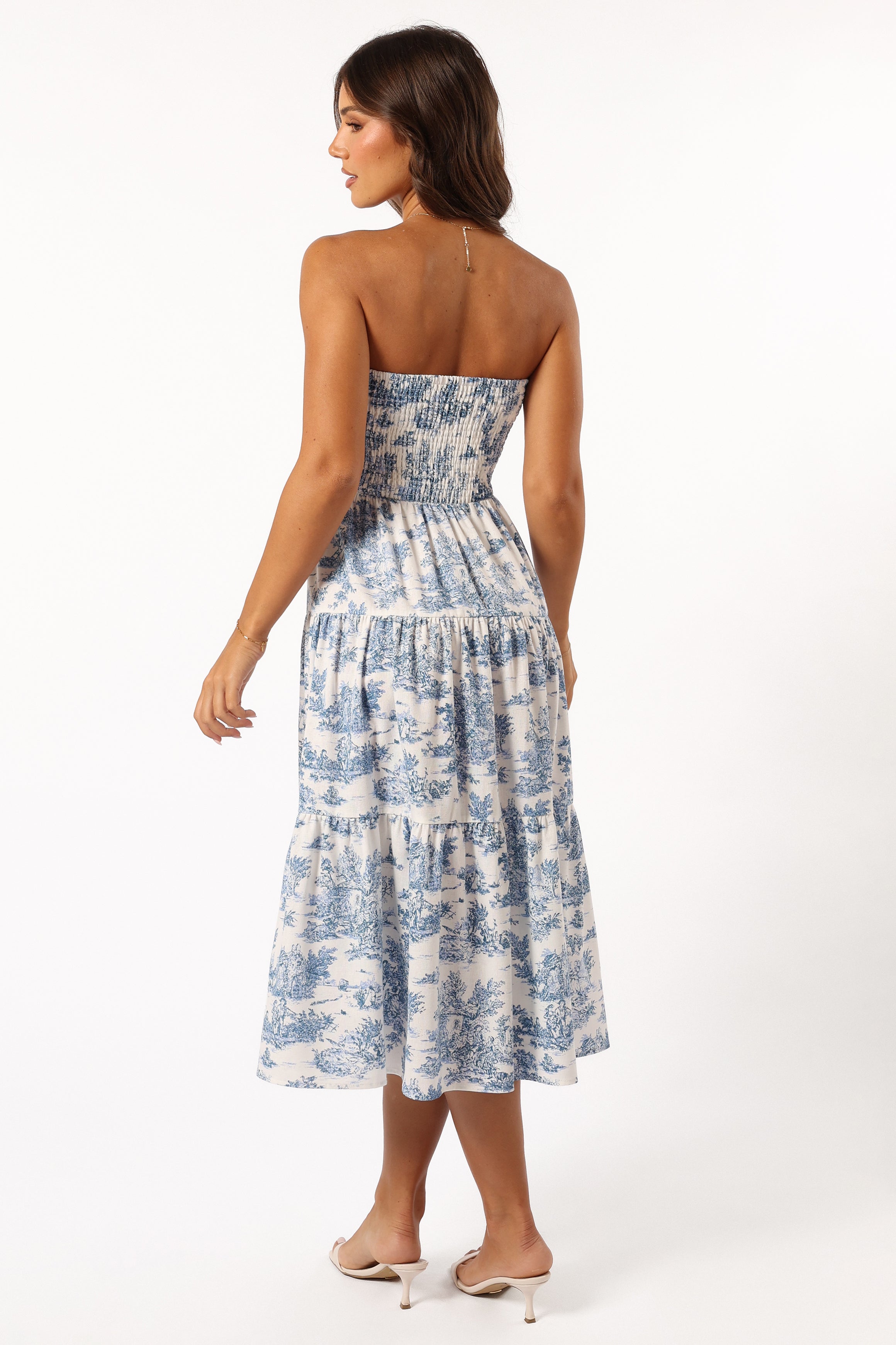 Cherie Elegant Bow Front Midi Dress - Flowy Blue Summer Dress for Women | Perfect for Weddings, Parties & Office Wear