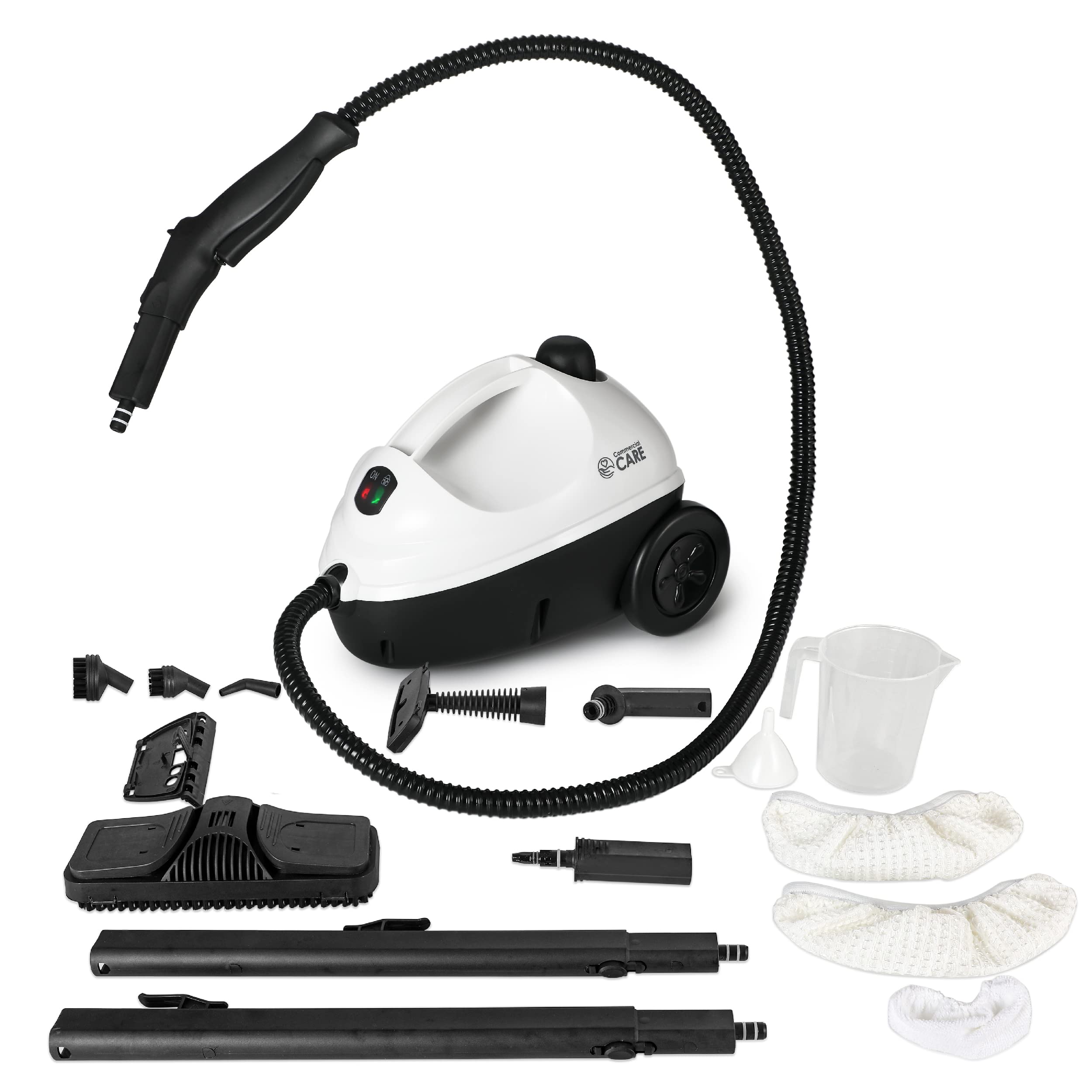 1500W Powerful Steam Cleaner for Clothes, Floors, Carpets & Car Seats - Multipurpose Steamer with Accessory Kit - Portable Home & Auto Cleaning Solution for Stains, Odors & Sanitizing