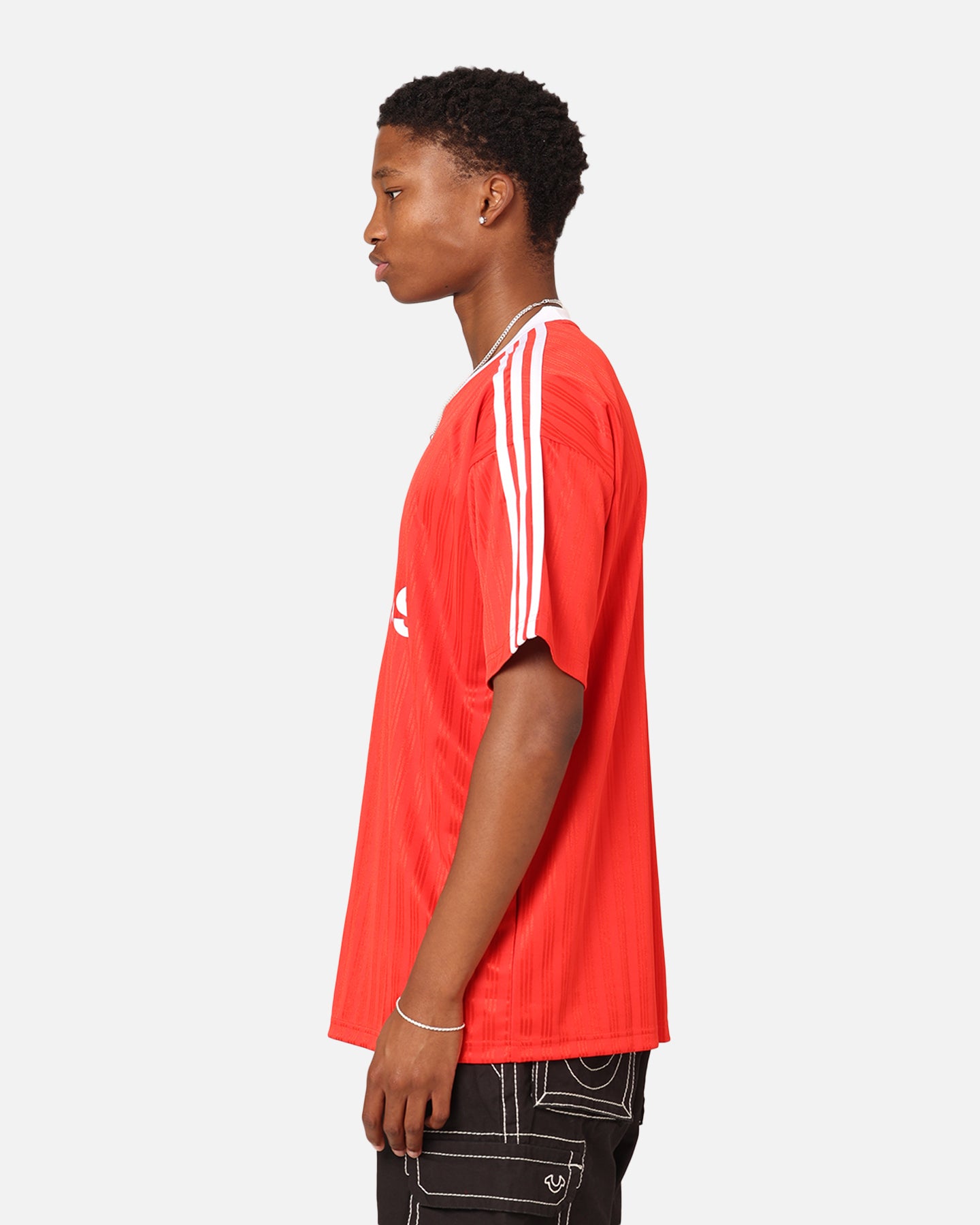 Adidas Adicolor T-Shirt - Better Scarlet & White | Men's Casual Short Sleeve Tee for Sports, Gym & Everyday Wear