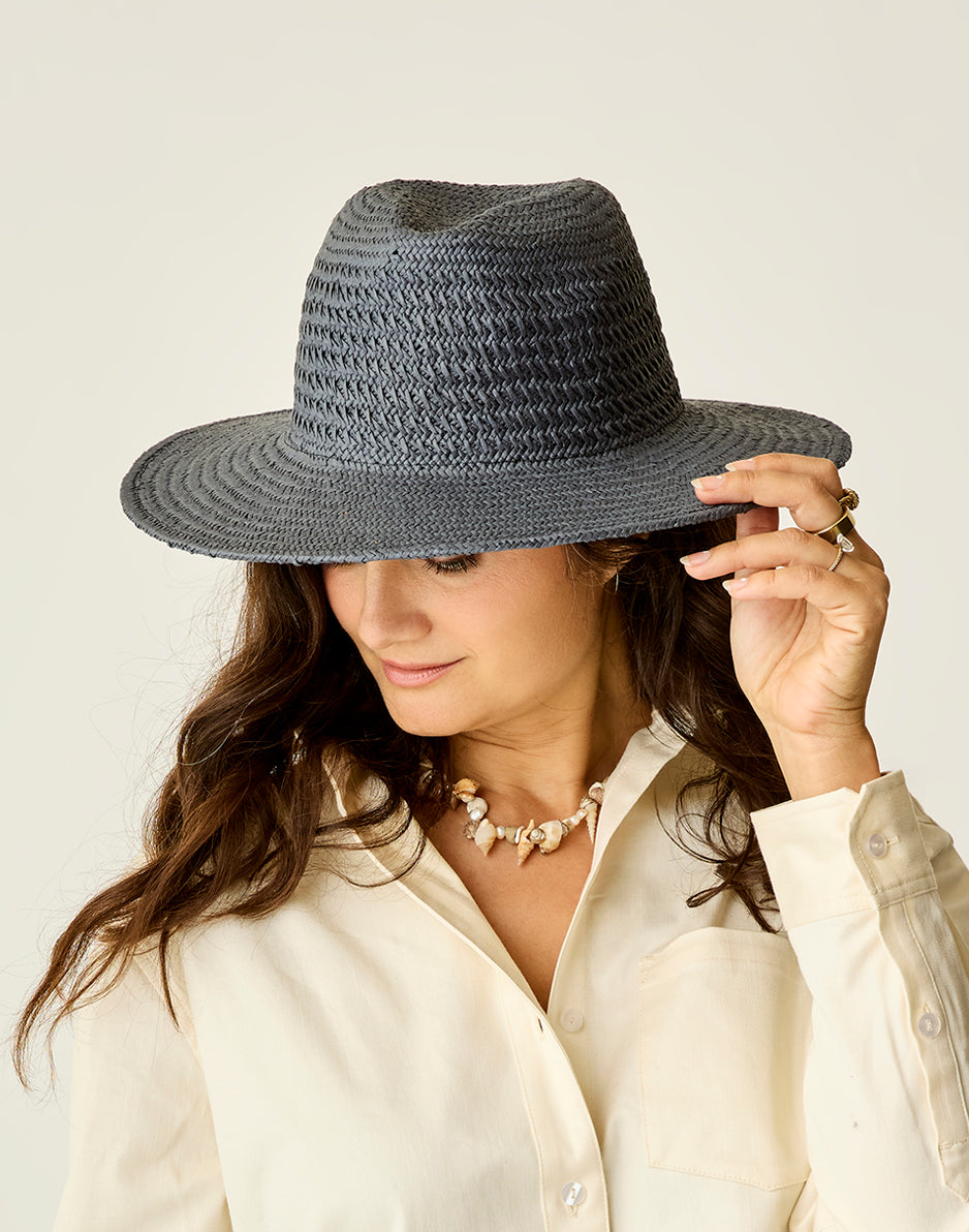 Soleil Hat for Women - Navy Blue Sun Hat with UPF 50+ Protection - Wide Brim Beach Hat for Summer Outdoor Activities, Travel, and Gardening