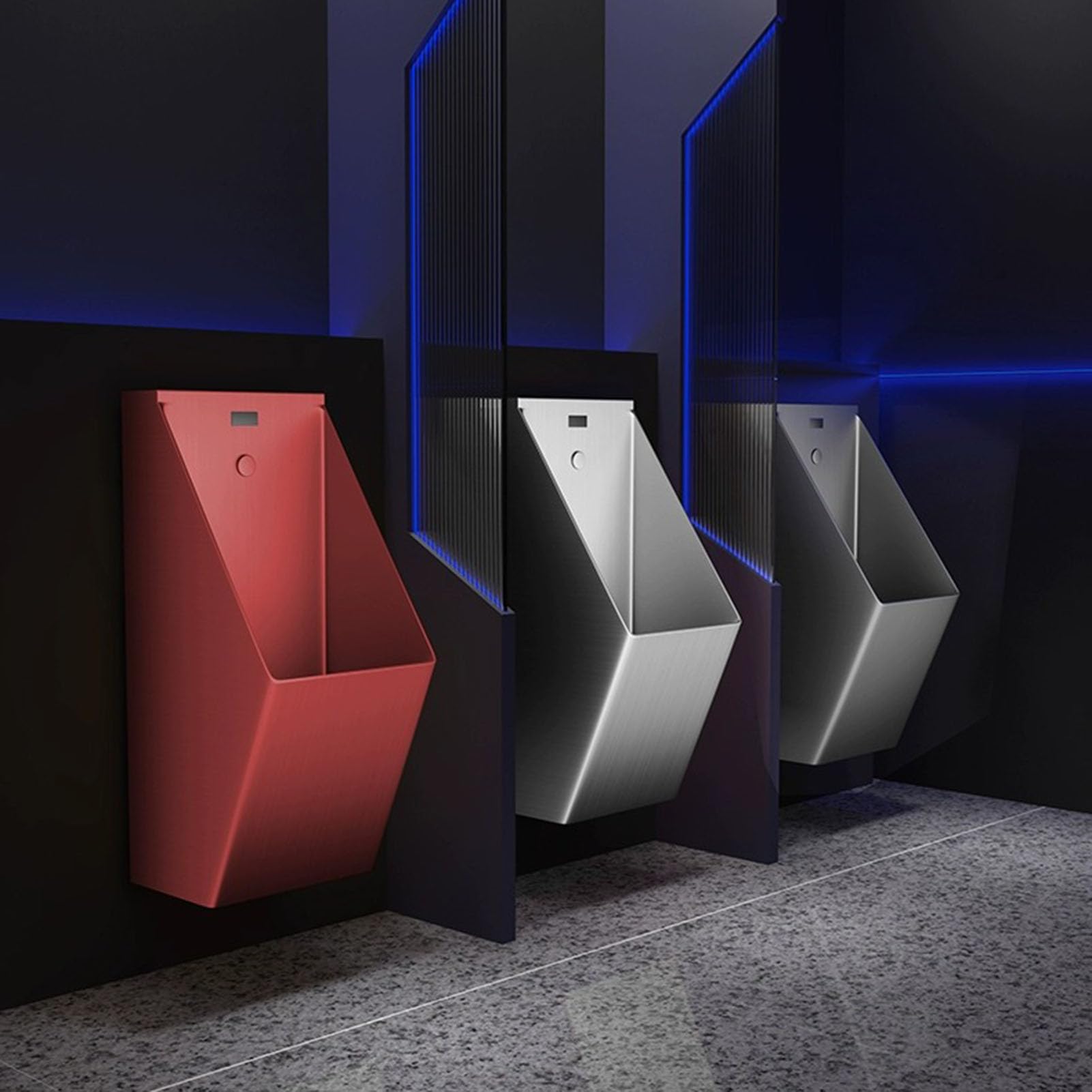 Automatic Sensor Urinal - Stainless Steel Wall-Mounted High-Efficiency Flushing Toilet for Commercial & Public Restrooms - Water Saving, Odor Control & Hands-Free Design - Ideal for Offices, Malls, Airports & High-Traffic Bathrooms