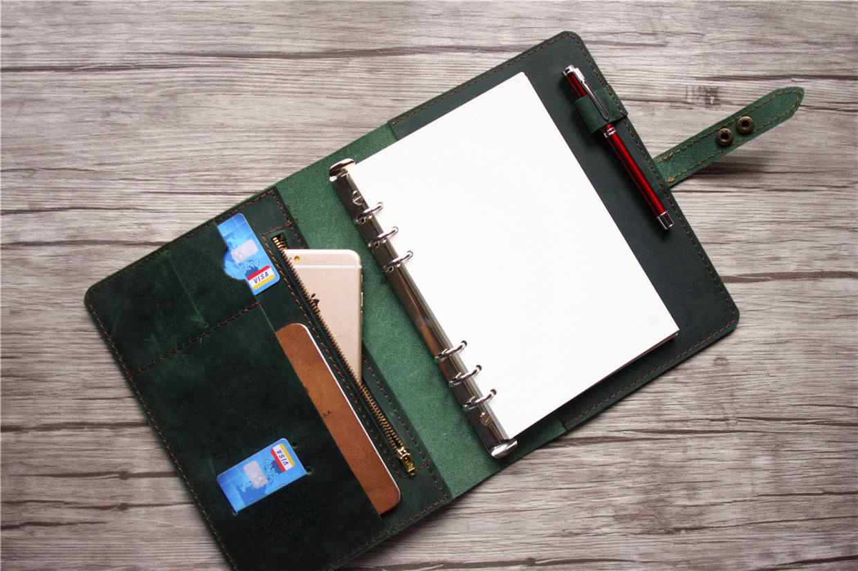 Handmade Custom Leather Monthly Planner Notebook - Personalized Organizer for Work, School & Daily Planning - Perfect Gift for Professionals & Students