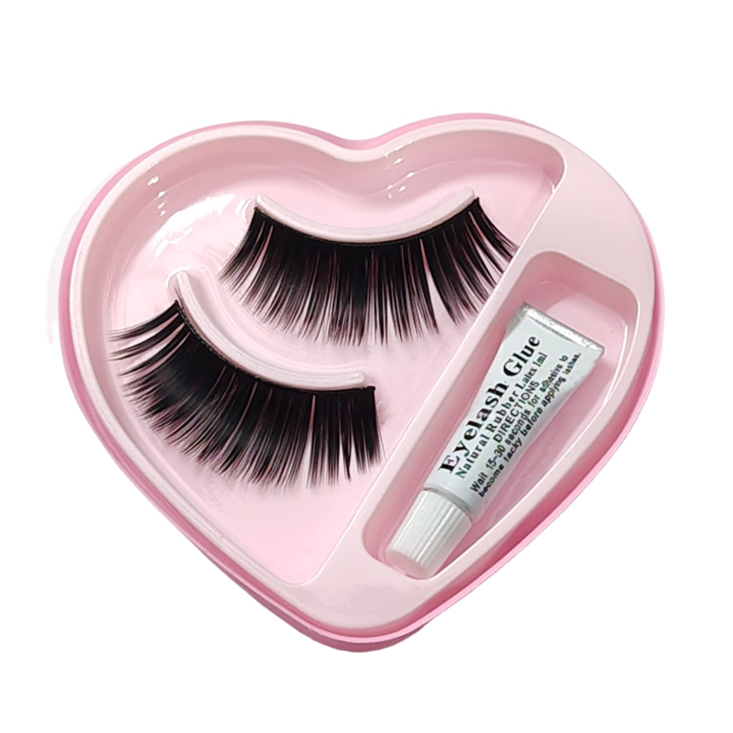 Sankrityayan 3-Pack Black Long Curly False Eyelashes with Glue - Natural Looking Voluminous Lashes for Women, Perfect for Parties, Weddings & Night Out Makeup