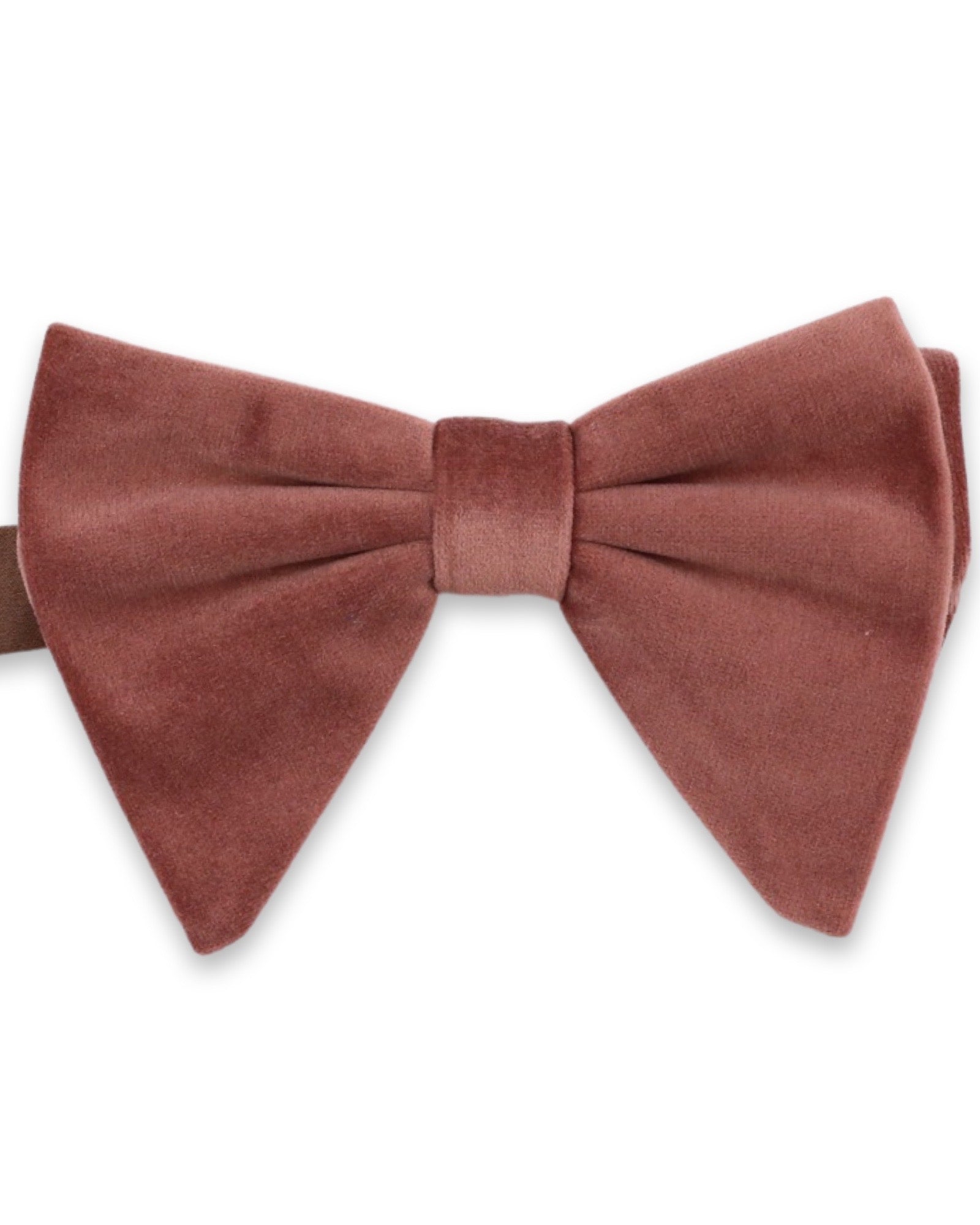 DÉCLIC Fluffy Velvet Bow Tie for Men & Women - Adjustable & Stylish Necktie for Weddings, Parties & Formal Events - Elegant Dusk Color Accessory