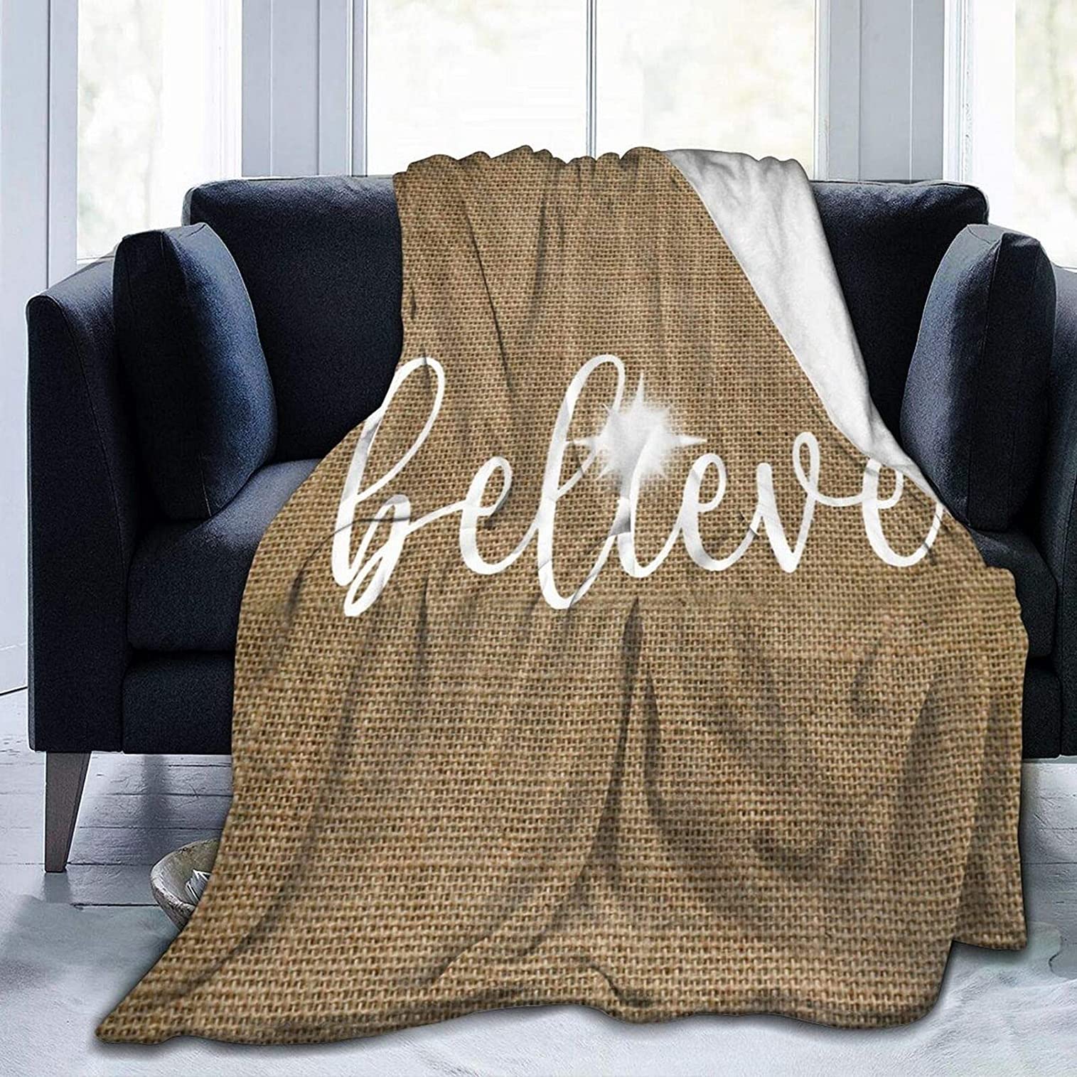 Believe Throw Blanket - Ultra Soft & Warm Fleece Blanket 50