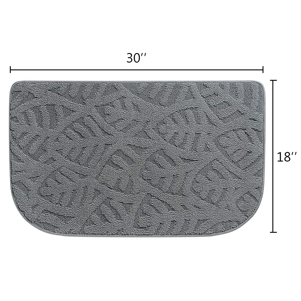 Non-Slip Half Round Kitchen Rug Mat 30