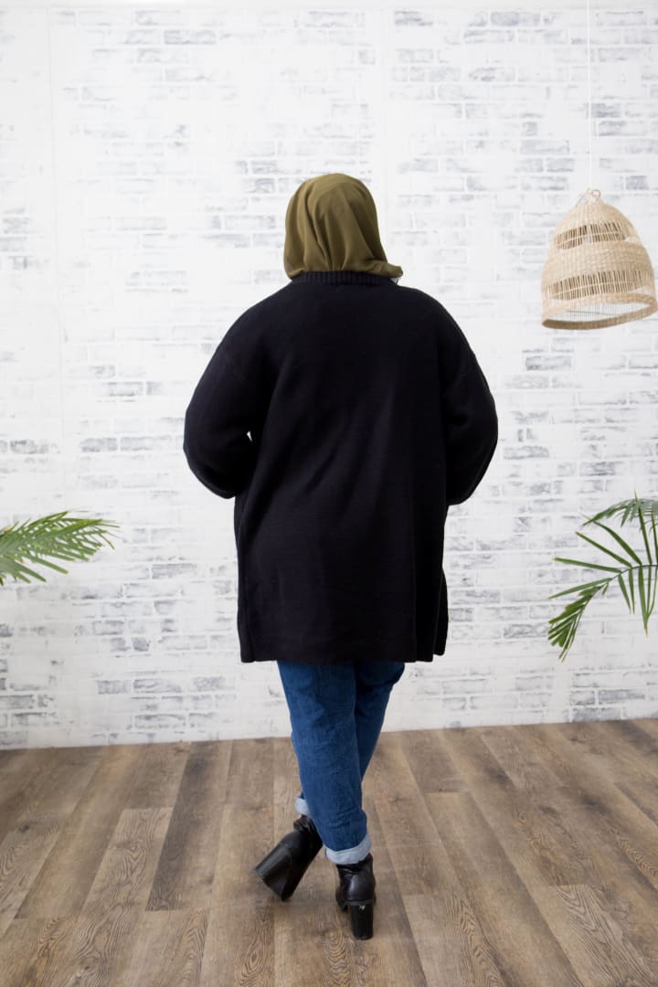 Stylish Black Cardigan for Women - Soft & Comfortable Knit Sweater - Perfect for Office, Casual Outfits & Layering