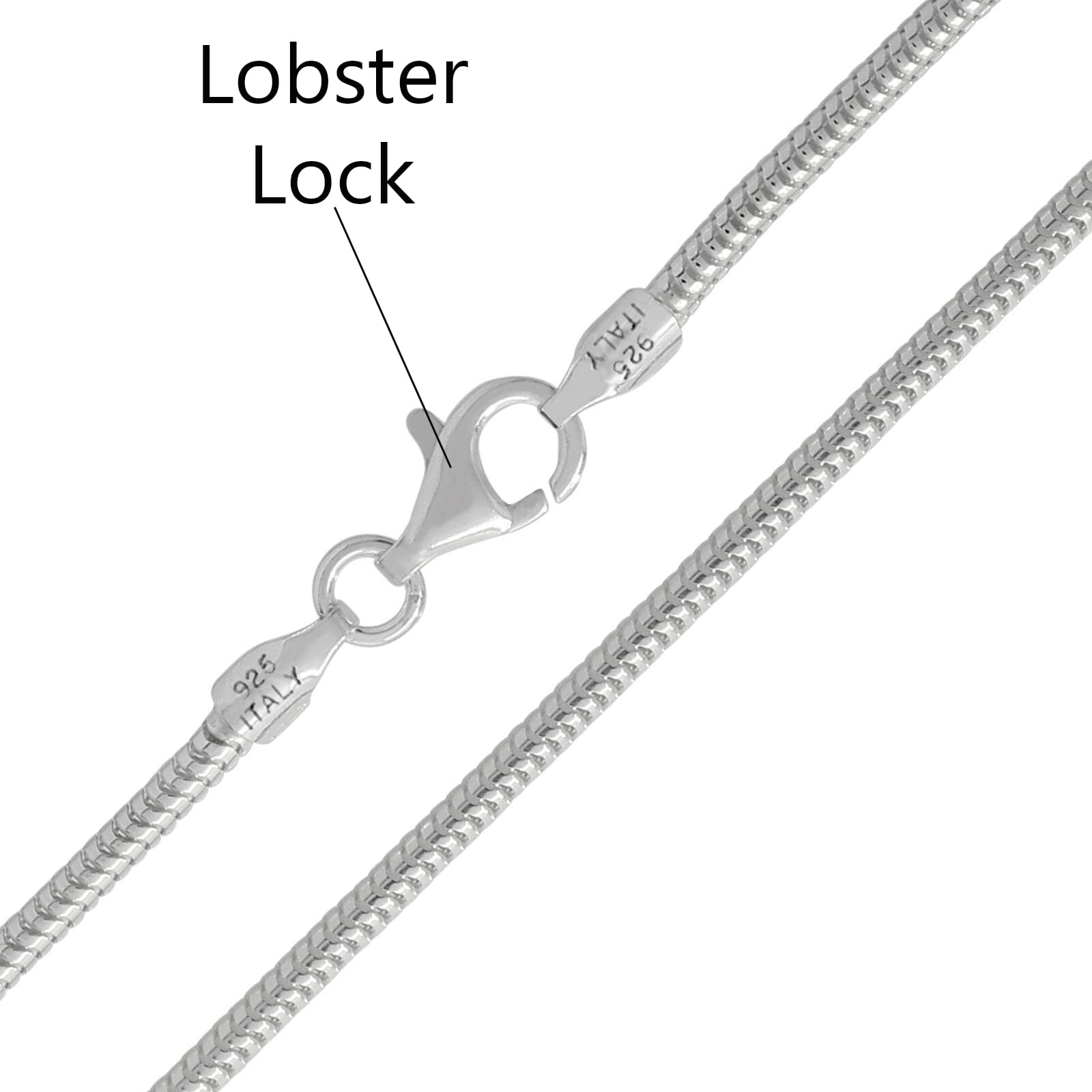 Savlano 925 Sterling Silver 4mm Solid Italian Round Diamond Cut Flexible Snake Chain Necklace for Men & Women - Elegant Jewelry Gift with Box | Perfect for Anniversaries, Weddings & Special Occasions | Made in Italy