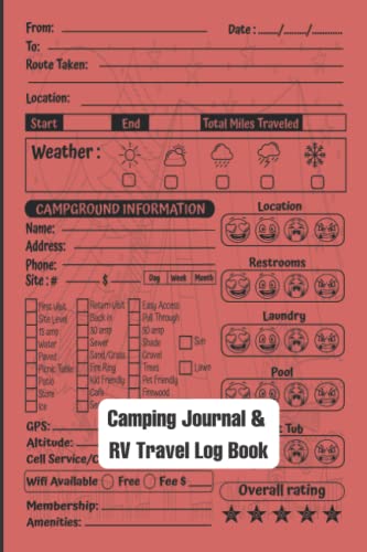 Camping & RV Travel Log Book - Road Trip Planner for Adventure