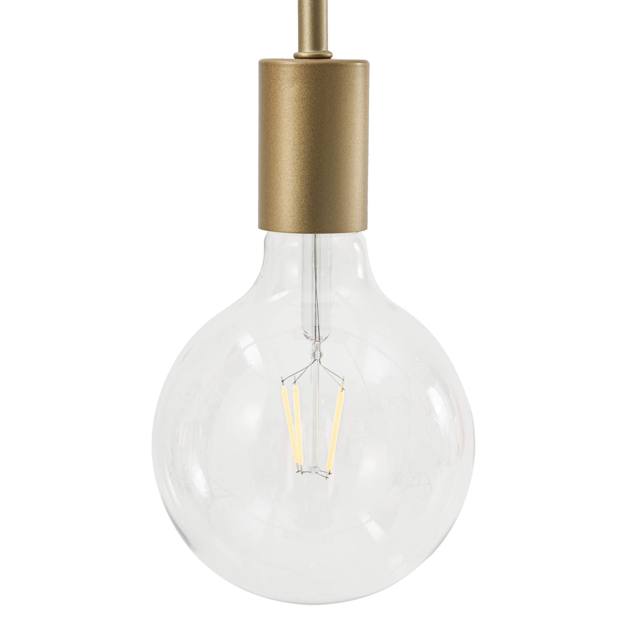 Modern 5-Light Gold Pendant Lighting Fixture - Flush Mount Chandelier for Kitchen Island, Dining Room & Home Decor | Dimmable LED Bulbs Included | Perfect for Farmhouse, Industrial & Contemporary Interiors