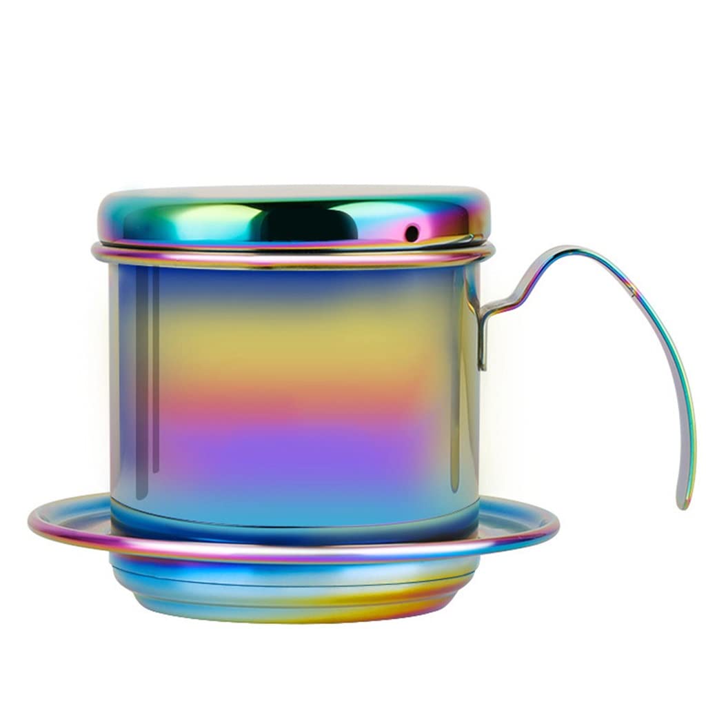 Premium Stainless Steel Vietnamese Coffee Drip Filter - Portable Traditional Phin Coffee Maker for Rich & Bold Brew - Perfect for Home, Office & Travel (Silver) | Authentic Vietnamese Coffee Experience