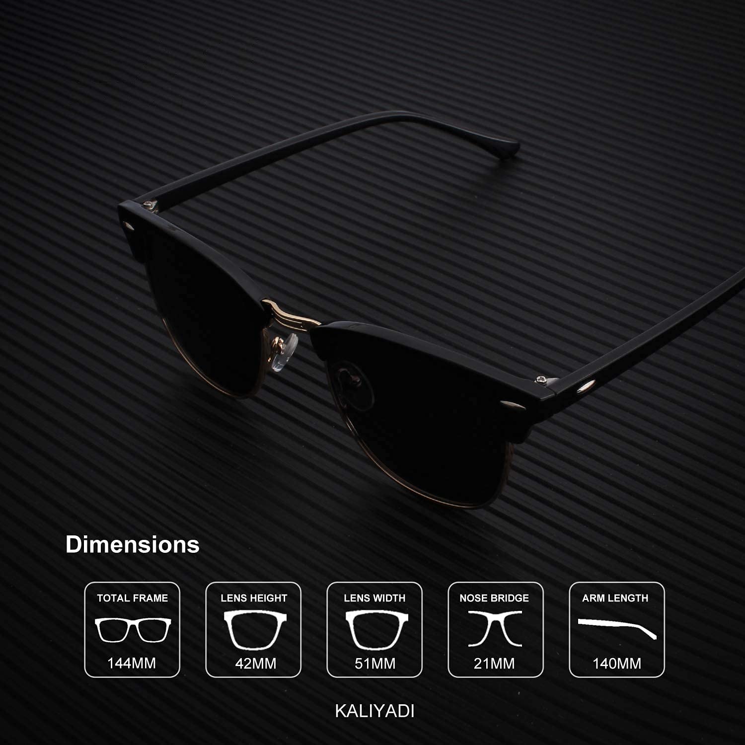 Polarized Sunglasses for Men & Women - UV Protection Unisex Sun Glasses for Driving, Outdoor Sports & Beach - KALIYADI
