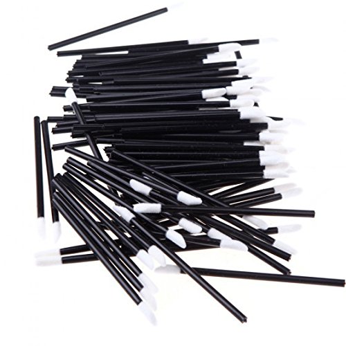 KOLIGHT® Disposable Lip Brush Applicators - 50pcs Black Lipstick & Gloss Wands for Precise Makeup Application - Perfect for Salons, Makeup Artists & Personal Use