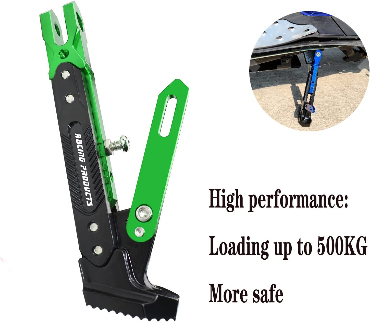 Universal Motorcycle Kickstand - CNC Aluminum Alloy Adjustable Side Stand for Scooters, Pit Bikes & Motocross | Durable Foot Support for Parking & Maintenance