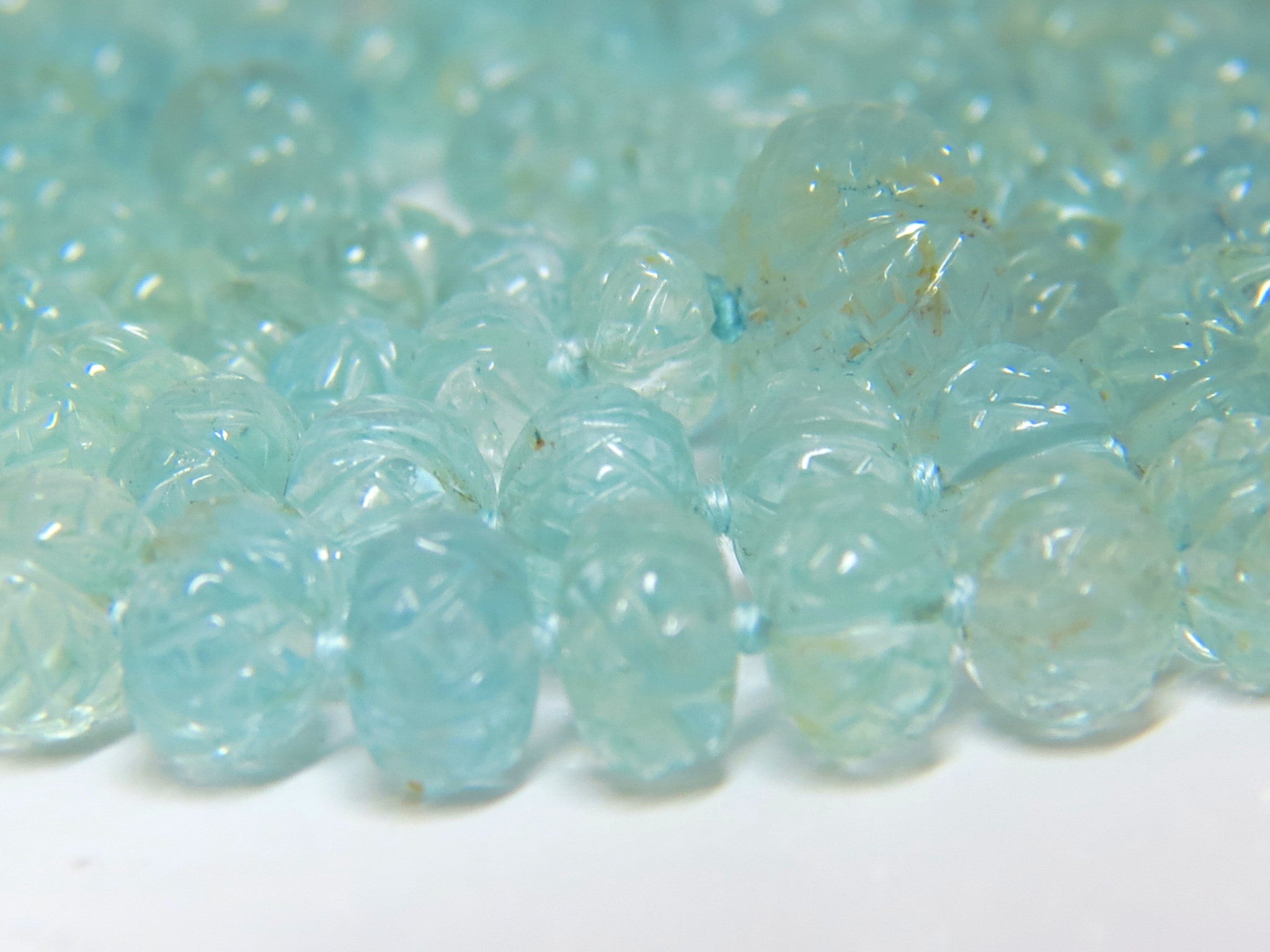 274.52ct Natural Aquamarine Beaded Necklace - 69 Endless Round Gemstone Beads for Women, Elegant Jewelry Gift for Brides, Birthday & Anniversary (Perfect for Weddings, Parties & Special Occasions)