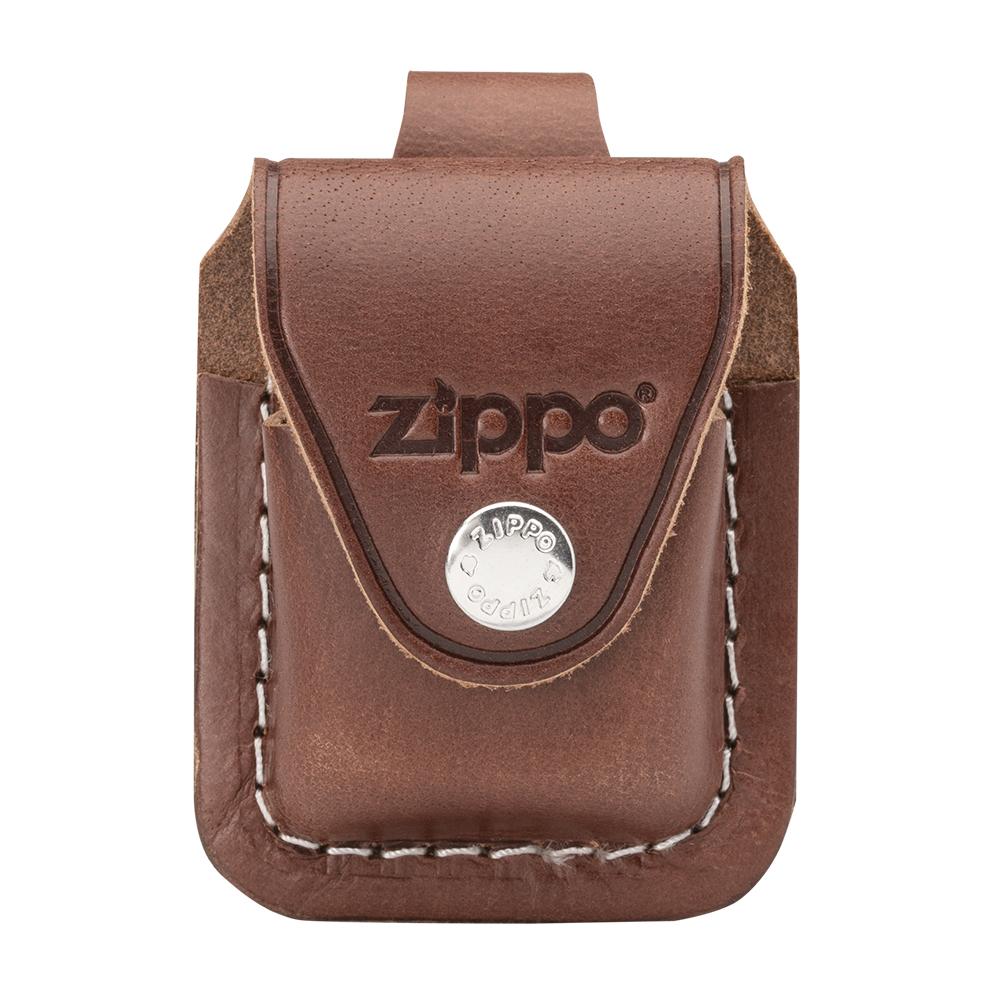 Zippo Brown Leather Lighter Case with Belt Loop - Durable Pouch for Zippo Lighters, Perfect for Outdoor Camping, Hiking & Everyday Carry (EDC) Accessories