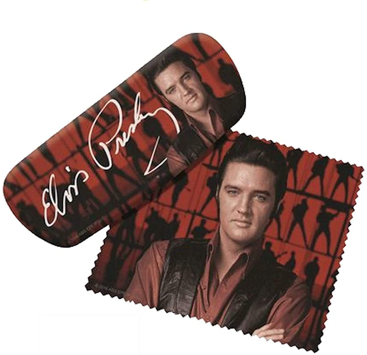 Vintage Elvis Presley Red Eyeglass Case - Retro Sunglasses Holder for Men & Women - Perfect for Travel, Home & Office Organization