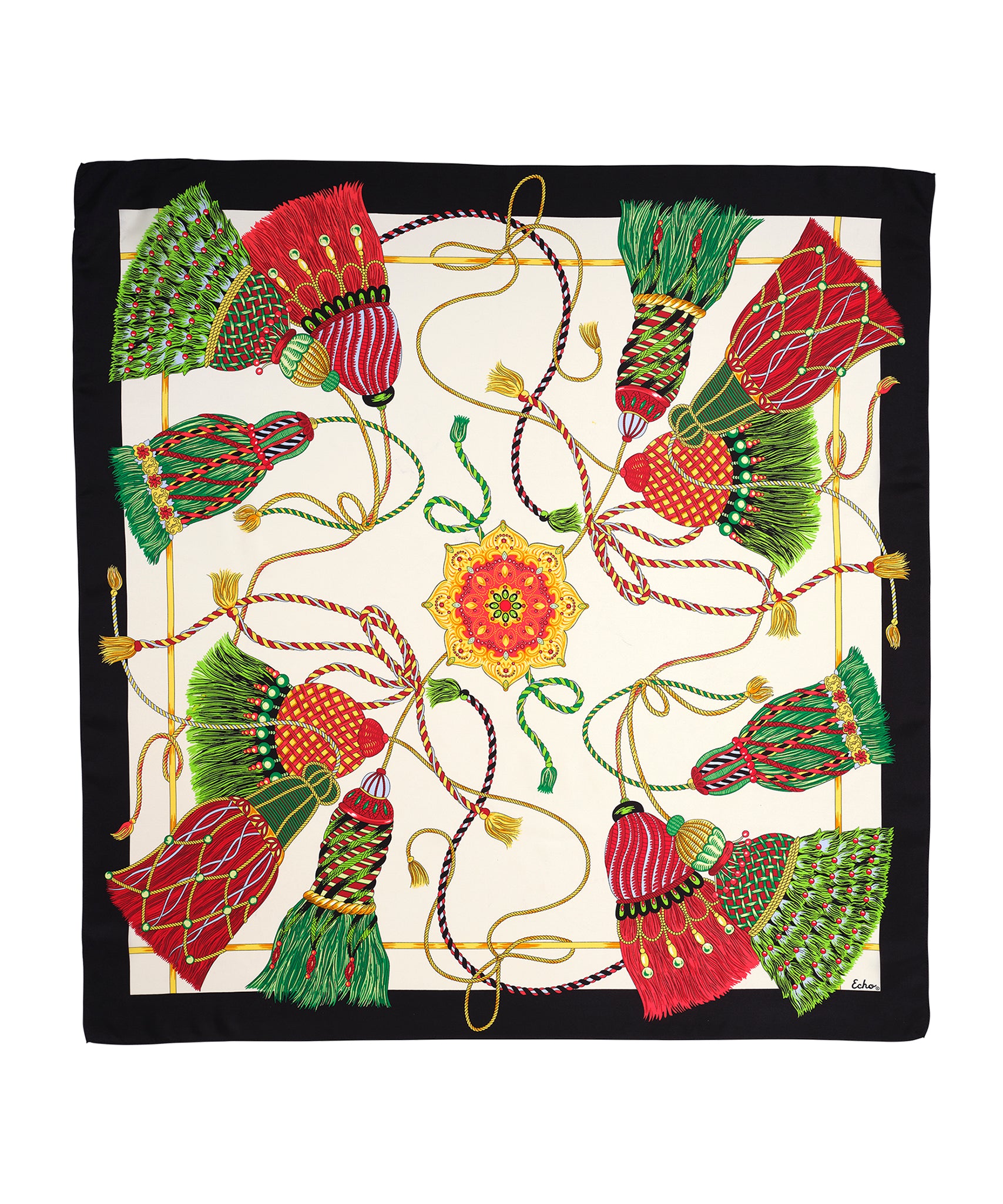 Bohemian Square Tapestry with Tassels - Handwoven Wall Hanging Decor for Living Room, Bedroom, Dorm (36x36 Inches) | Perfect for Home Decoration, Photo Backdrop & Festival Decor