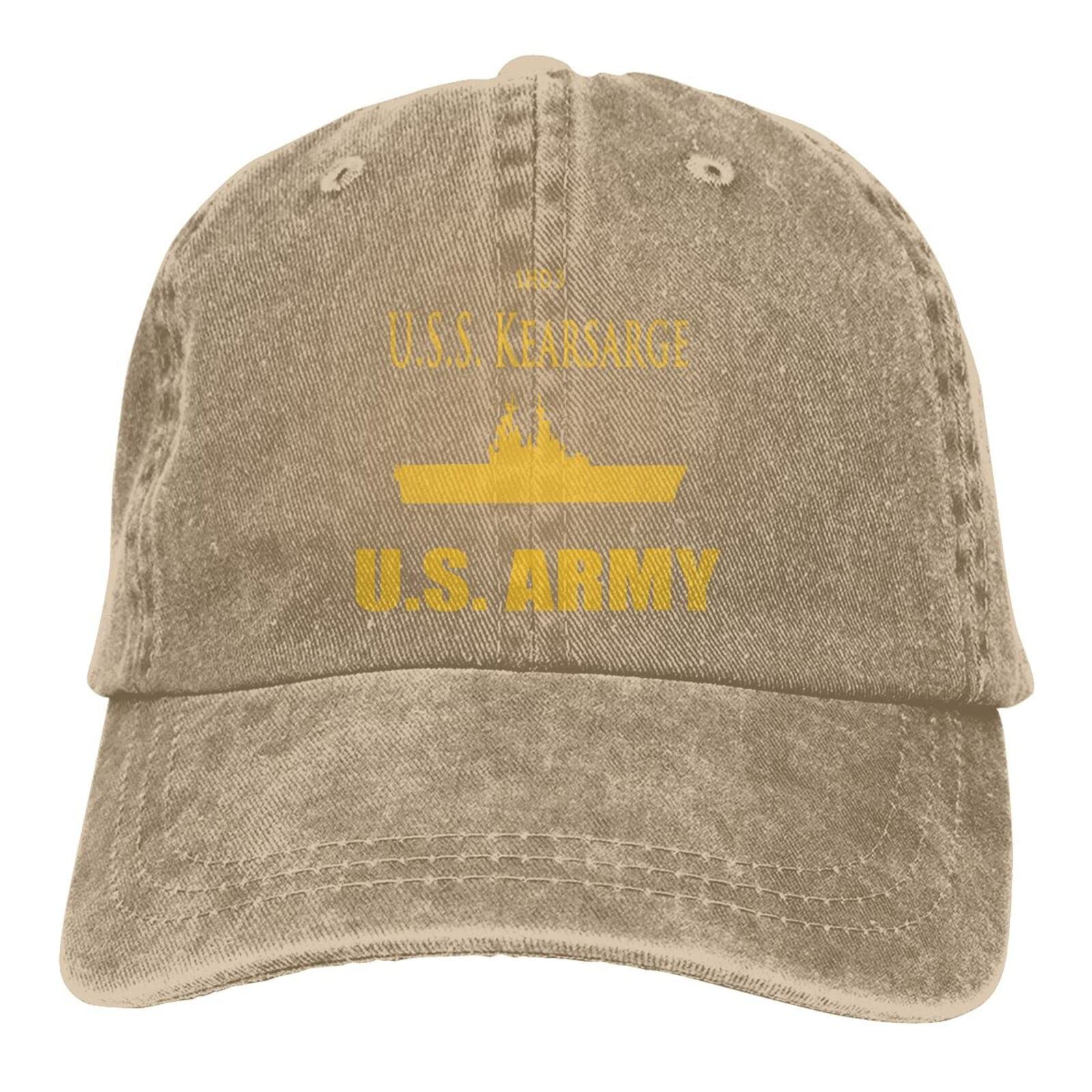 USS Kearsarge Unisex Cowboy Hat - Adjustable Baseball Cap for Men & Women - Vintage Military Style Driver Visor Hat for Outdoor, Hiking, and Casual Wear