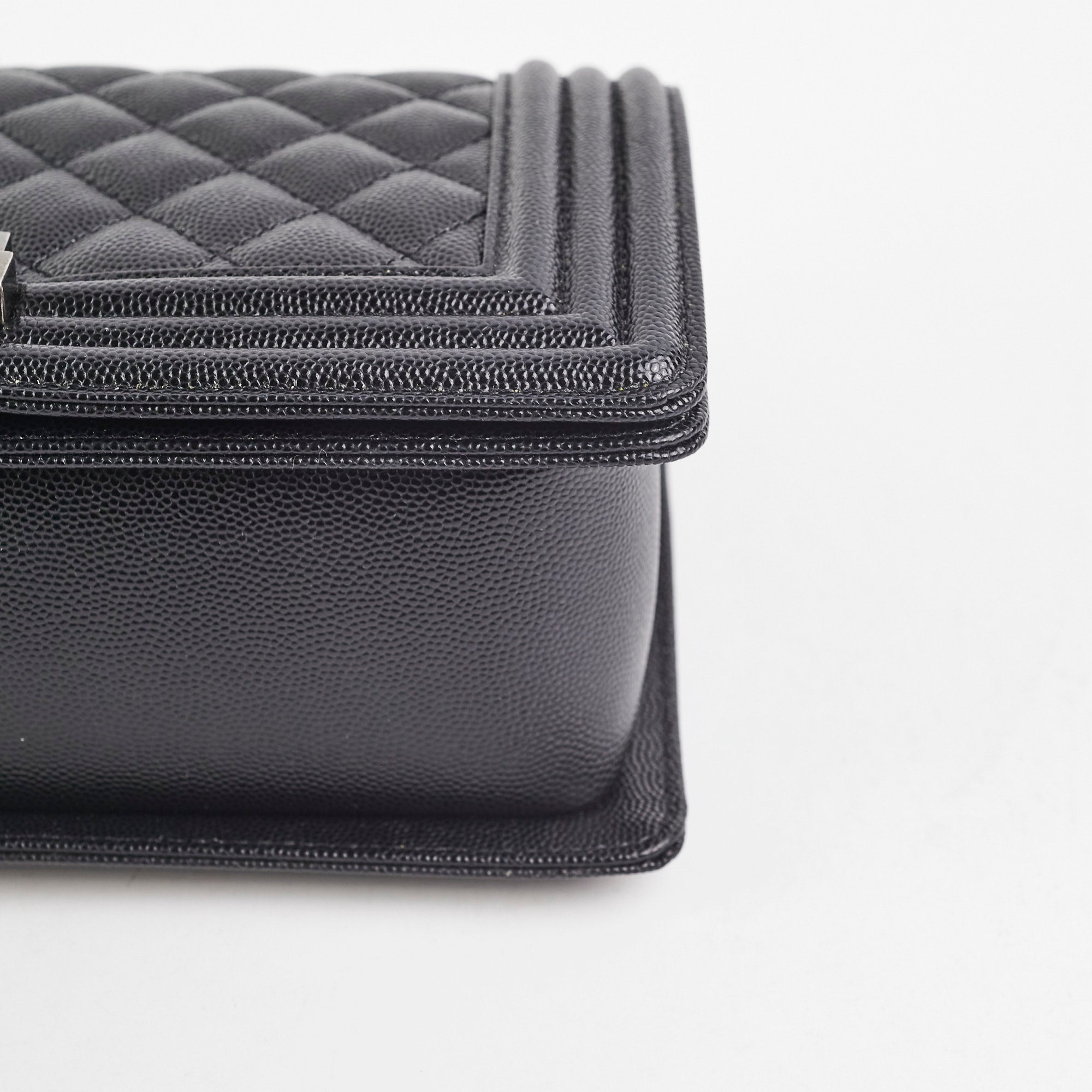 Chanel Caviar Leather Old Medium Boy Bag in Black - Luxury Handbag for Women, Perfect for Evening Events & Daily Use