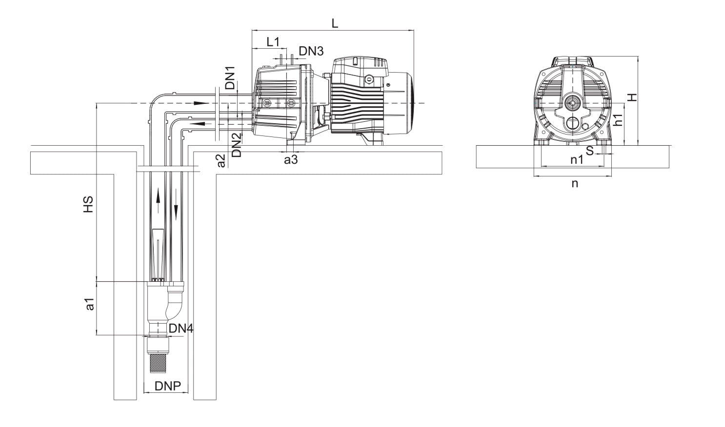 1.1kW AJDm110/4H Deep Well Submersible Pump for 4