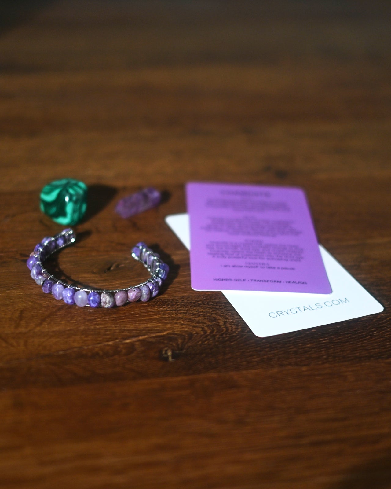 Natural Charoite Stone Bangle Bracelet for Women | Healing Crystal Jewelry for Stress Relief & Positive Energy | Perfect for Meditation, Yoga & Spiritual Gifts