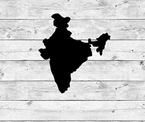 Premium India Vinyl Decal Sticker - Waterproof Car & Window Decoration for Travel Lovers - Indian Continent Map Design for Home, Office & Laptop Decor