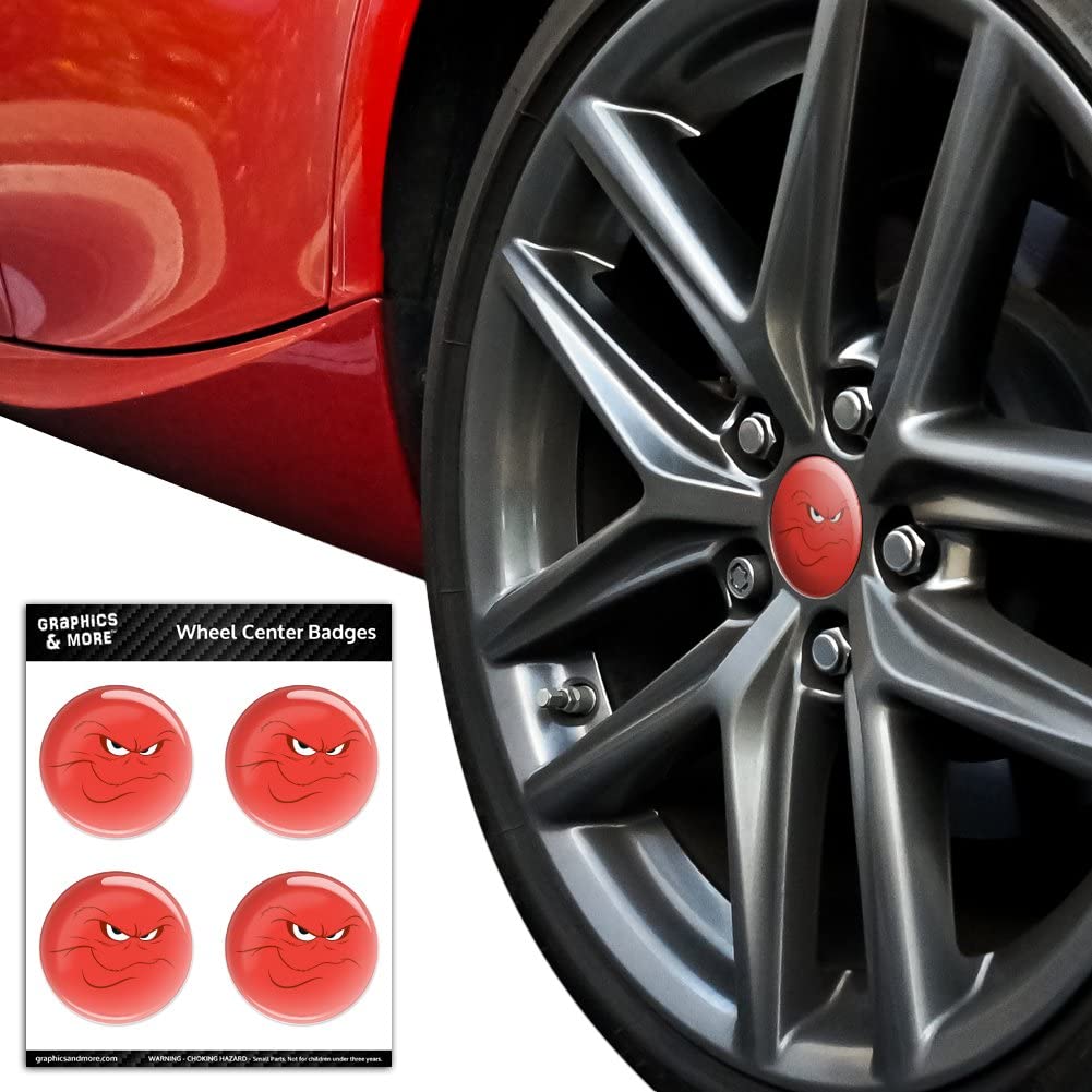 Looney Tunes Gossamer Face Tire Wheel Center Cap - Resin-Topped Badges & Stickers for Car, Truck, and Motorcycle Customization - Perfect for Auto Enthusiasts and Cartoon Fans