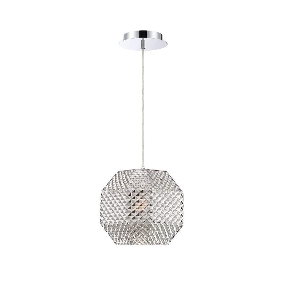 Modern 1-Light Amber Glass Pendant Light Fixture - 11 Inch Contemporary Hanging Light for Kitchen Island, Dining Room & Bedroom - Bailey Street Home 79-BEL-2772844