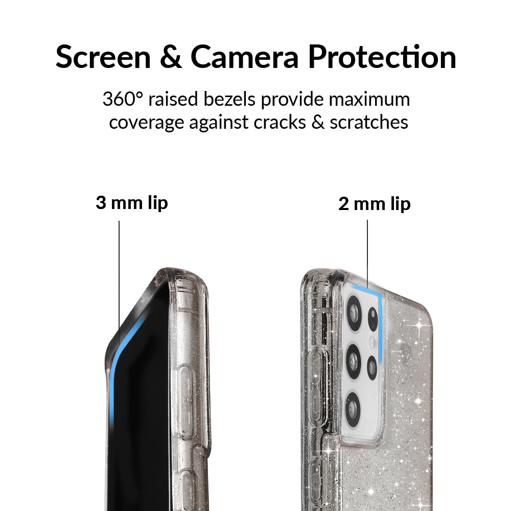 Samsung Galaxy Phone Case with Grey Stardust Design - Slim Protective Cover for Everyday Use, Work & Travel