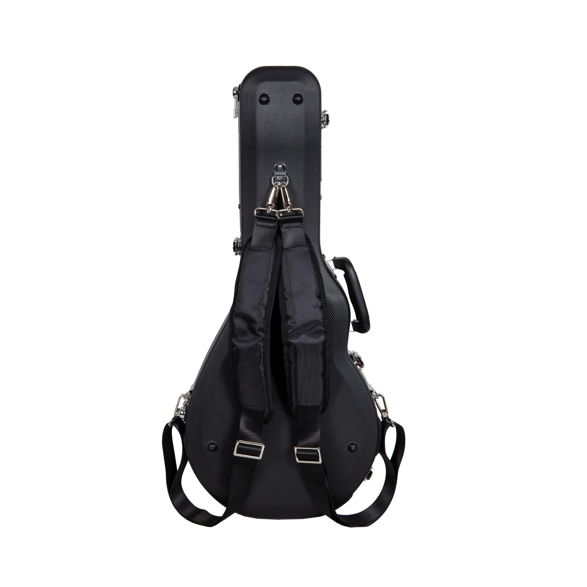 Crossrock ABS Molded F-Style Mandolin Hard Shell Case - Black (CRA861MFBK) | Durable Protection for Travel & Performance
