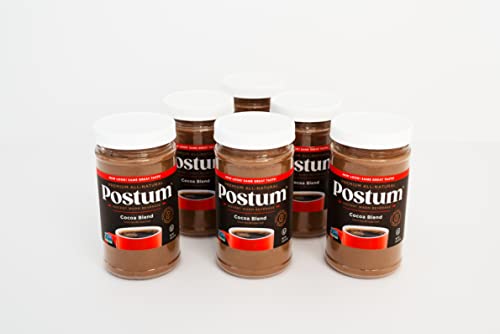 **Postum Hot Cocoa Natural Blend Coffee Substitute - Instant, Healthy, Chocolate Flavor, Caffeine-Free (6 x 8oz) - Perfect for Breakfast, Gourmet Pantry & Relaxing Evenings**