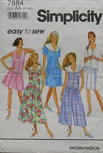 Simplicity 7884 Women's Size AA Easy-to-Sew Dress Pattern - Perfect for DIY Fashion, Home Sewing Projects & Beginner Dressmaking