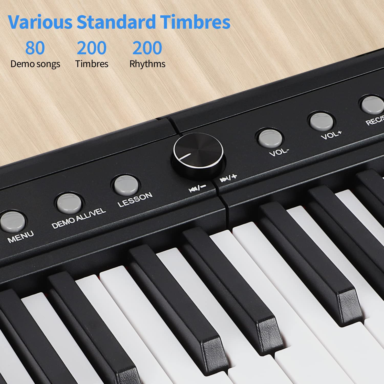 88-Key Digital Piano for Beginners - Full Size Semi-Weighted Keyboard with Sustain Pedal, Power Supply, Stand, Carrying Case & Headphones - Perfect for Home Practice, Music Lessons and Live Performances