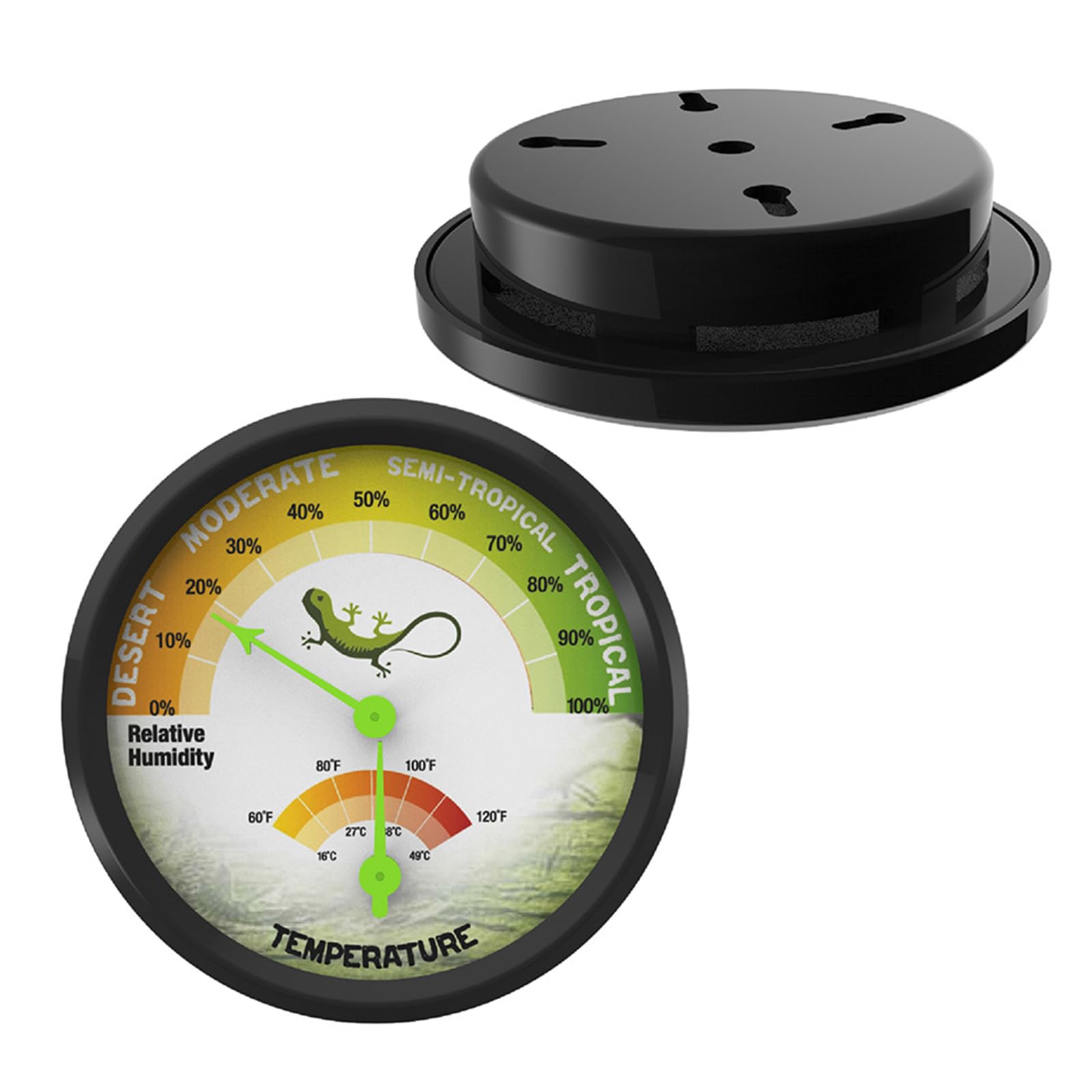 High Accuracy Digital Thermometer Hygrometer for Reptile Terrariums & Amphibian Habitats - Temperature & Humidity Monitor for Vivariums, Pet Rearing Boxes (1pc/2pc) - Ideal for Monitoring Reptile Tanks & Frog Enclosures