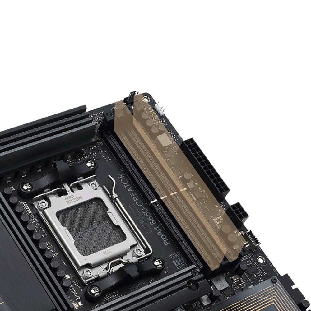 ASUS PROART B650 CREATOR Motherboard - AMD AM5 Socket, DDR5, PCIe 5.0 - Ideal for Content Creation, Video Editing & 3D Rendering Workstations