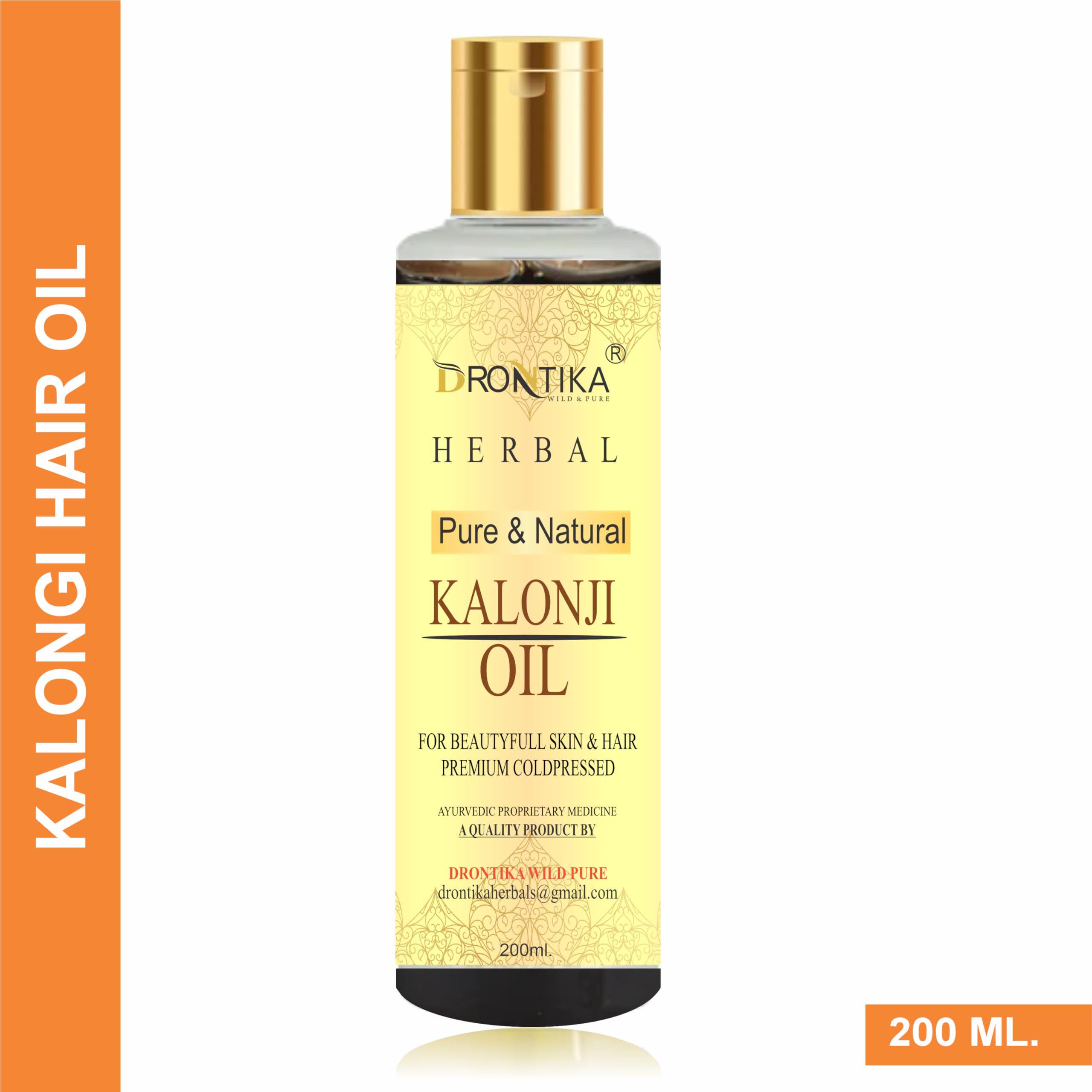 Premium Cold Pressed Virgin Black Seed Oil (Kalonji Oil) - Nigella Sativa - 200ml (Pack of 2) - Natural Herbal Remedy for Skin, Hair & Immune Support - Perfect for Cooking, Massage & Aromatherapy