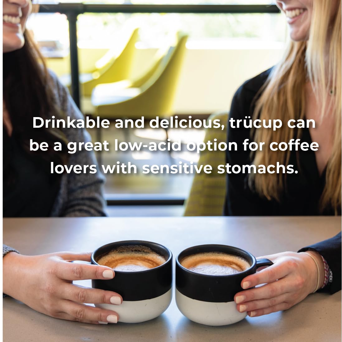 Trücup Low Acid Coffee Ground - 80oz Drip Grind, Natural Water & Steam Process with 60% Less Acid, Smooth Flavor, Stomach-Friendly, Rich in Antioxidants | Perfect for Sensitive Stomachs, Morning Brew & Office Coffee Break