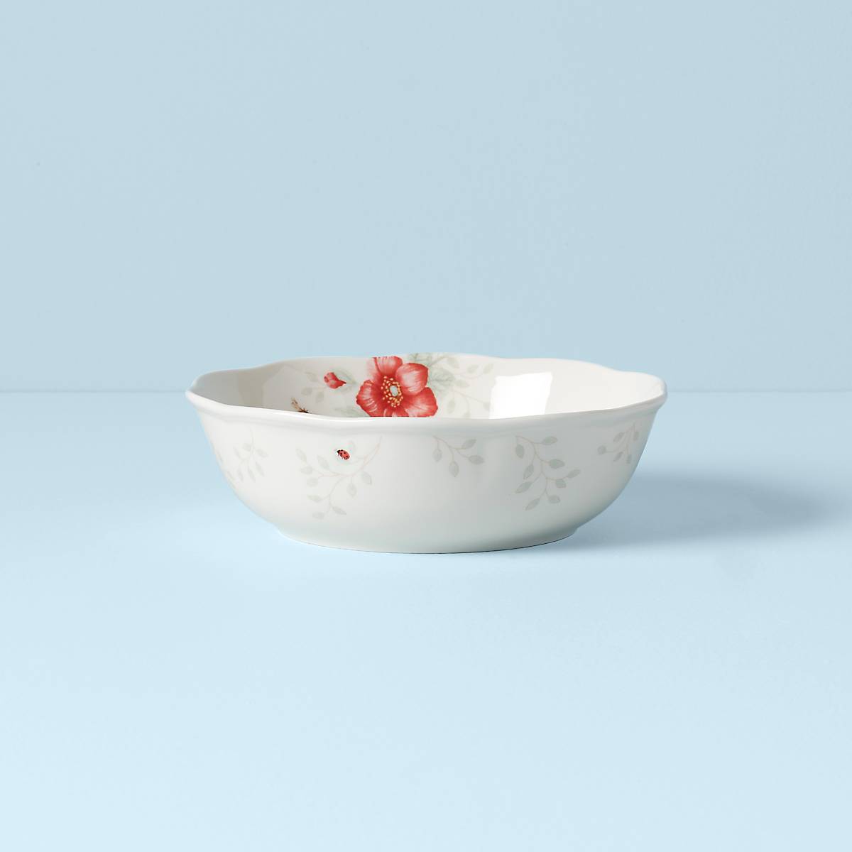 Butterfly Meadow Soup Bowl Set - Elegant Floral Design Ceramic Bowls for Soup, Salad, Cereal - Perfect for Dining, Home Decor, and Gift Giving