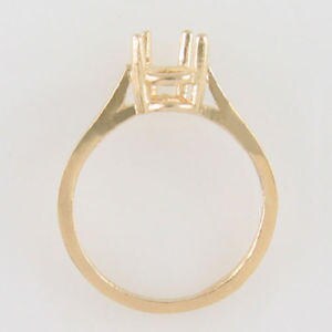 14K Solid Gold Pear-Shaped 7x5mm 4-Prong Ring Setting - Size 5,6,7,8 - Perfect for Engagement Rings, Wedding Bands & Fine Jewelry Making