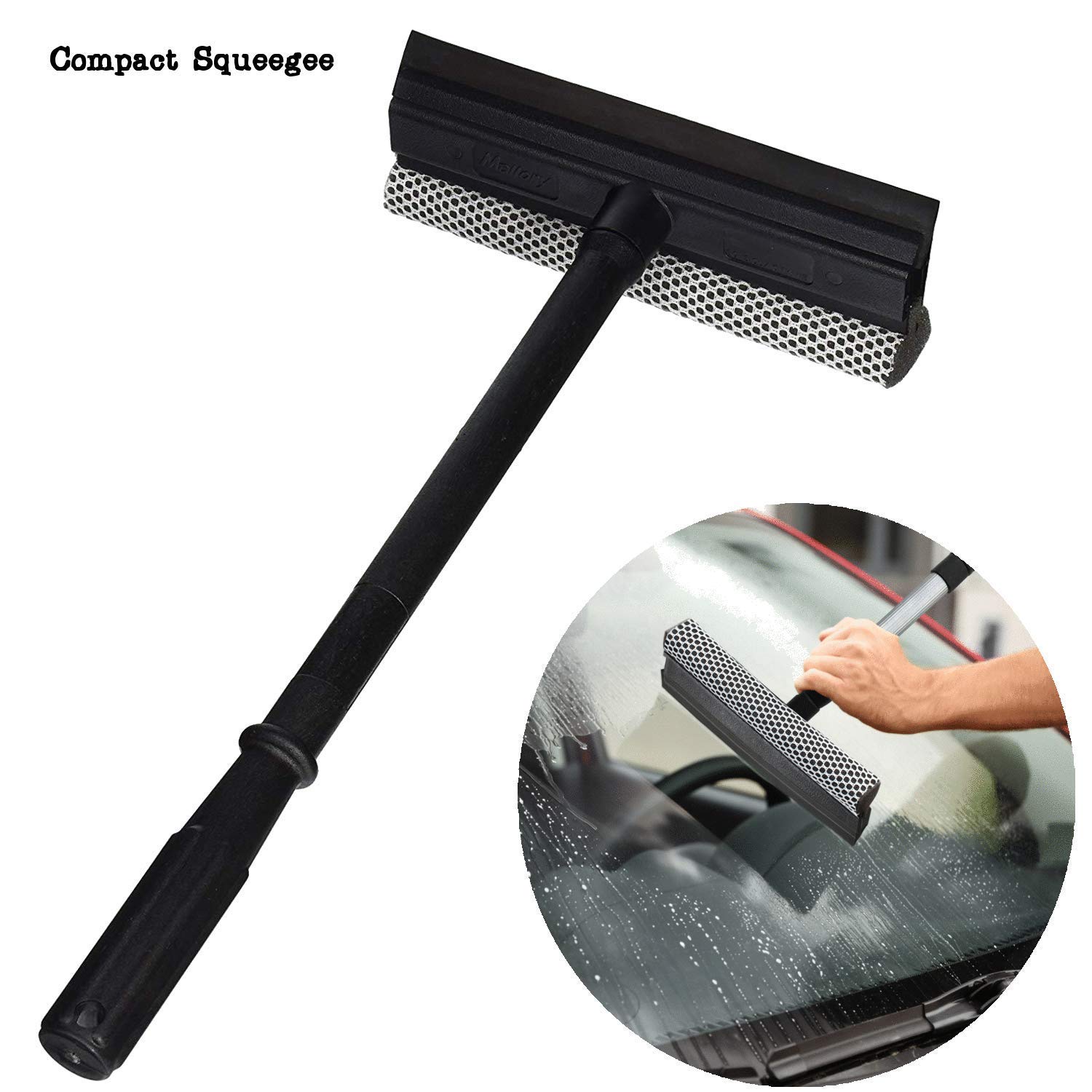 SCRUBIT Premium Car Cleaning Kit with 2 Microfiber Sponges - Includes Window Squeegee, Wheel Brush, Wash Mitt & Microfiber Cloth - Complete Auto Detailing Set for Car Washing, Interior & Exterior Cleaning - Perfect for Home, Garage & Professional Use