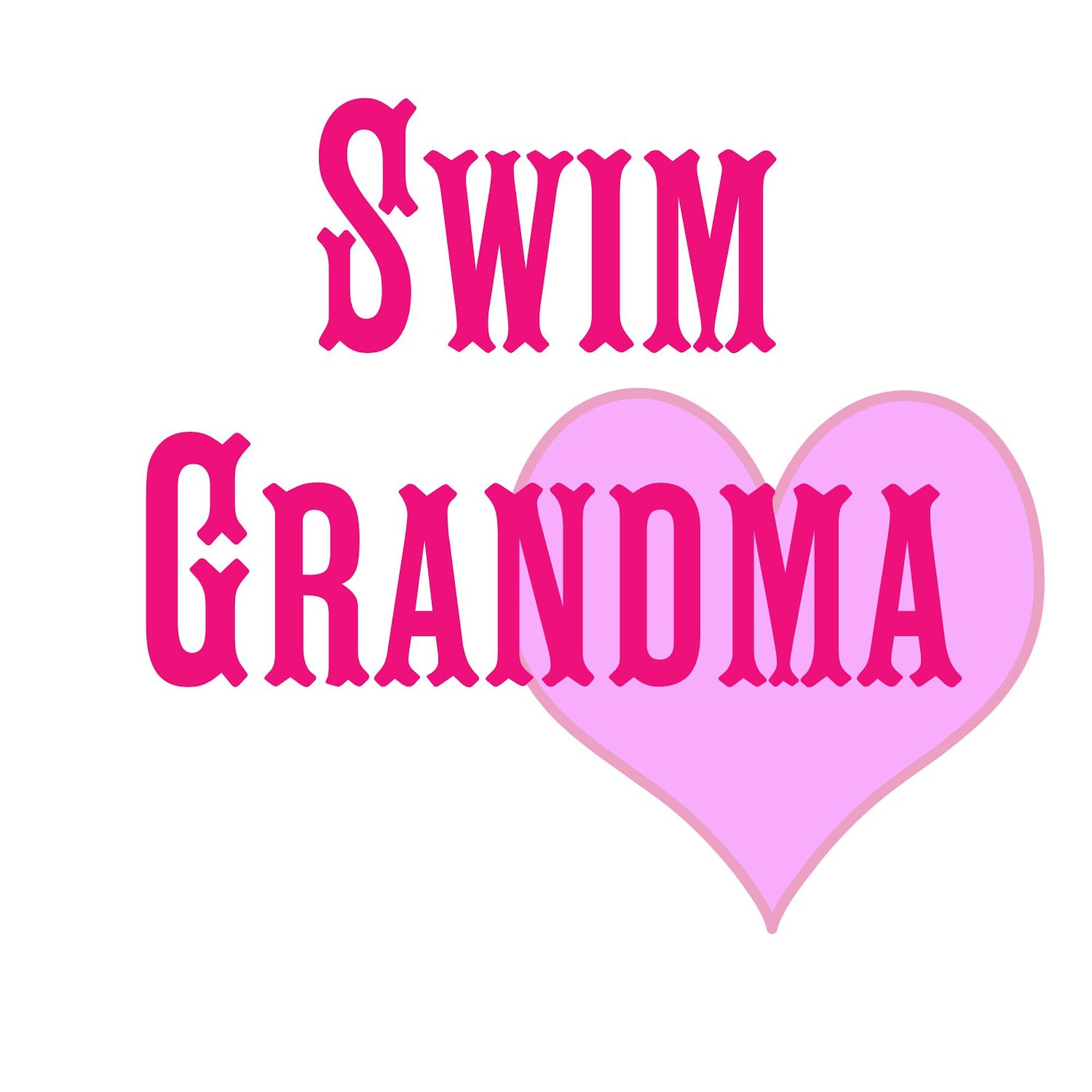Swim Grandma Oval Car Bumper Sticker - Fun Pool & Beach Decal