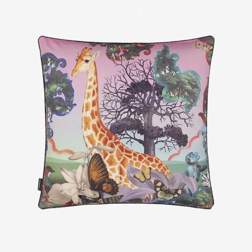 Christian Lacroix Novafrica Sunrise Flamingo Decorative Pillow Cover - Bohemian Tropical Home Decor for Living Room, Bedroom, Sofa & Outdoor Patio