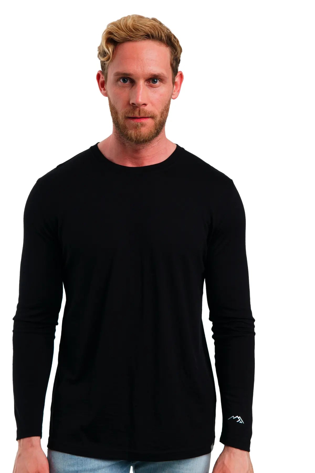 Premium Men's Merino Wool Long Sleeve Shirt - 165 GSM, Black | Warm & Breathable Base Layer for Hiking, Travel & Winter Outdoor Activities
