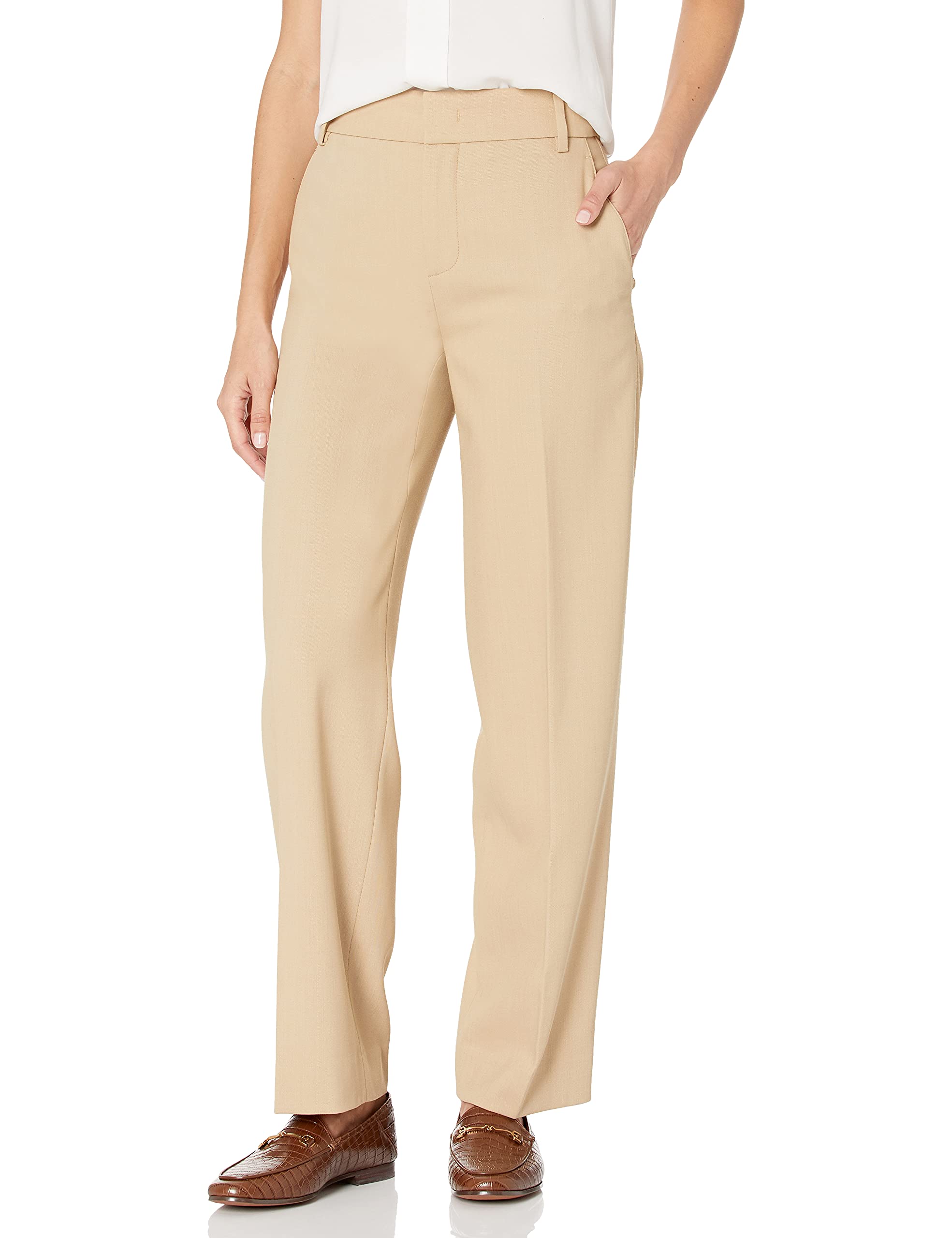 Vince Women's High Waist Straight Leg Pants - Classic Slim Fit Trousers for Work, Office & Business Casual Wear