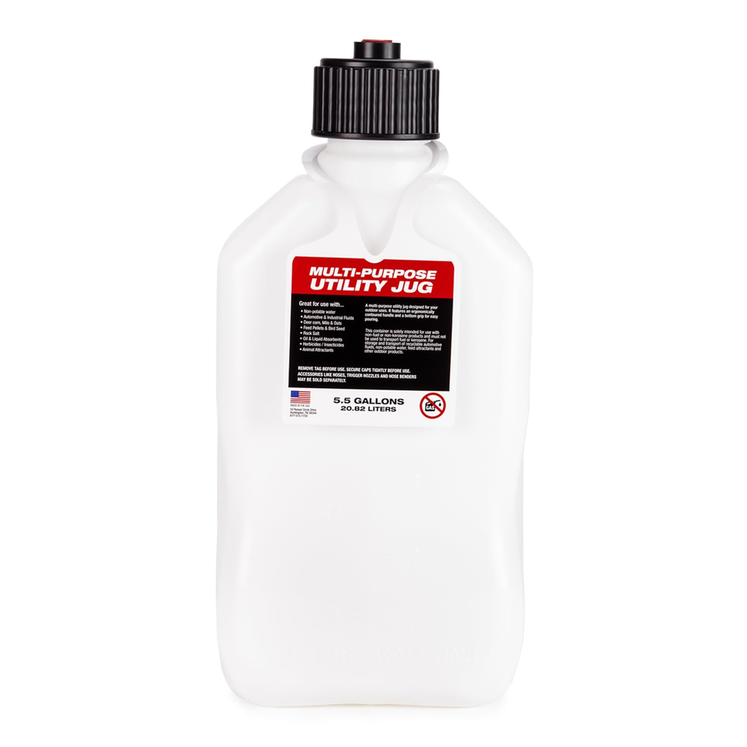 VP Racing 5.5 Gallon Motorsport Fuel Container with Deluxe Hose - 3 Pack White Gas Can for Racing, Motorcycles & Outdoor Equipment - Perfect for Track Days, Off-Road Adventures & Emergency Fuel Storage