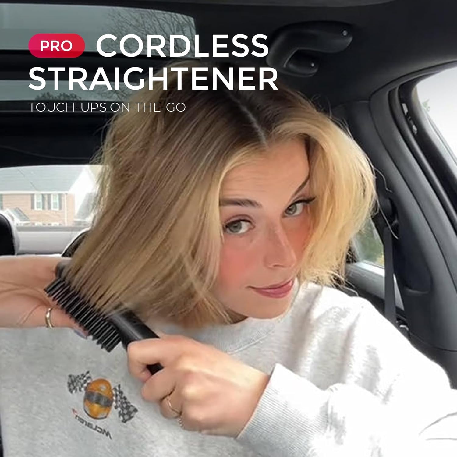 TYMO Cordless Hair Straightener Brush - Portable Ionic Straightening Brush for Women, Mini Hot Comb with Fast Charging & Dual Power, Lightweight Travel Hair Styler for On-The-Go Use | Perfect for Home, Travel & Salon Styling