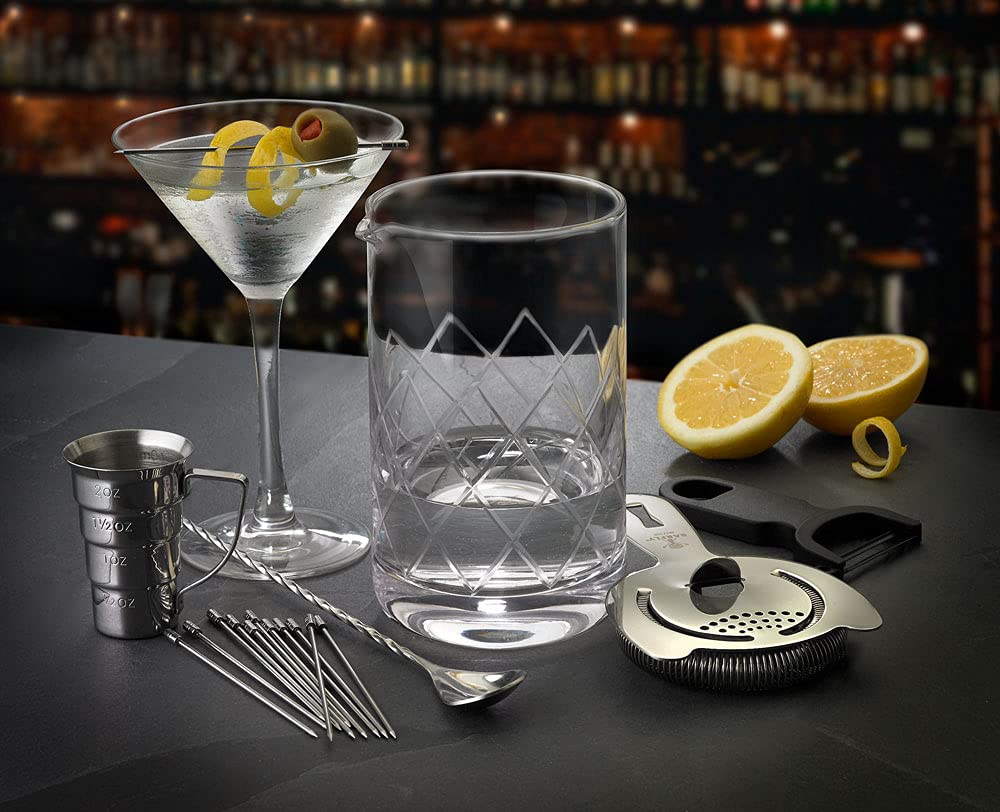 Barfly Stainless Steel Cocktail Kit - Professional Stirred Martini Mixing Set for Home Bars & Parties | Perfect for Crafting Classic Cocktails & Entertaining Guests