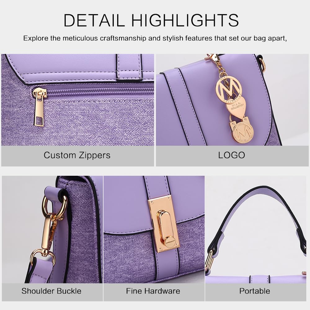 MKF Collection Women's Vegan Leather Shoulder Bag - Stylish Crossbody Purse Handbag by Mia K | Perfect for Work, Travel & Everyday Use