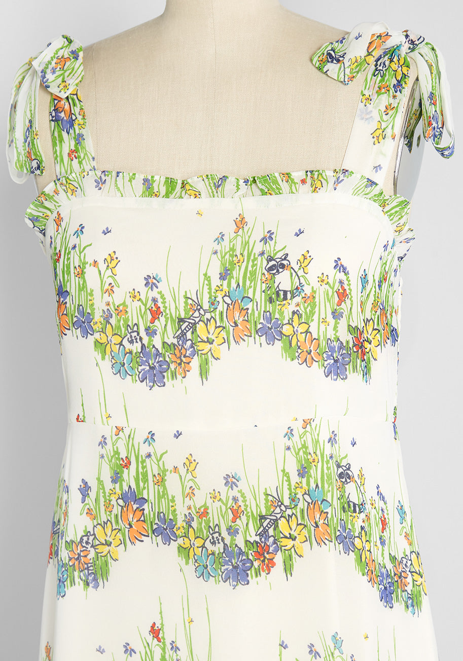 Summer Love At Last Midi Dress - Floral Print A-Line Sundress for Women | Perfect for Beach Vacations, Date Nights & Summer Parties